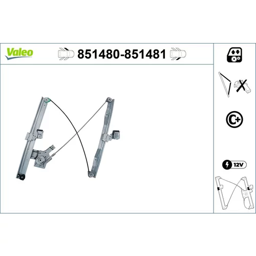 Mechanizmus zdvíhania okna VALEO 851480