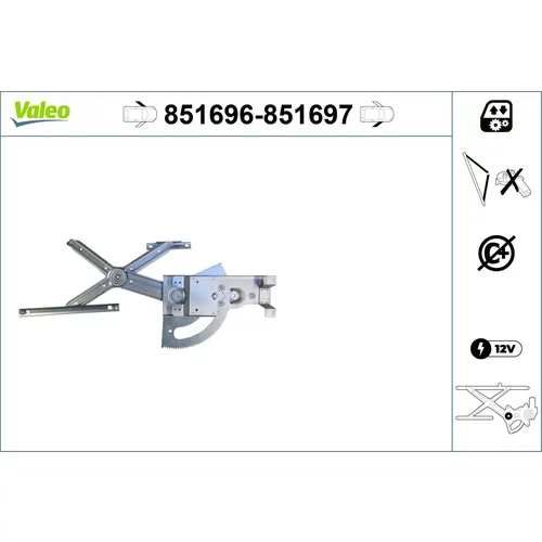 Mechanizmus zdvíhania okna VALEO 851696
