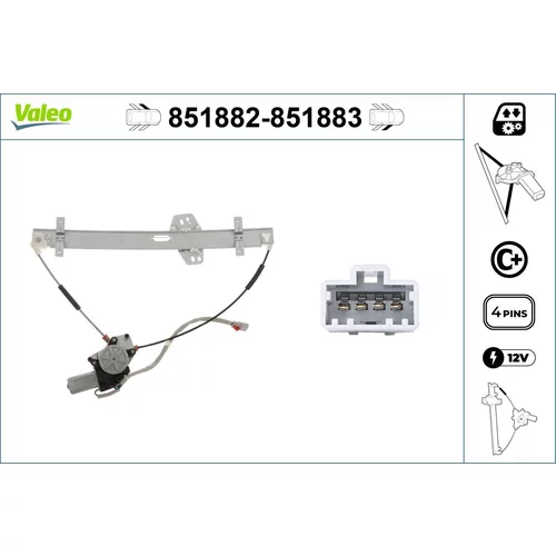 Mechanizmus zdvíhania okna VALEO 851882
