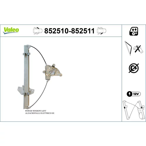 Mechanizmus zdvíhania okna VALEO 852510