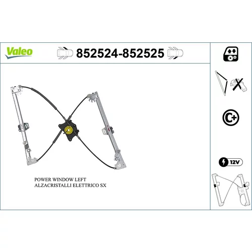 Mechanizmus zdvíhania okna VALEO 852524