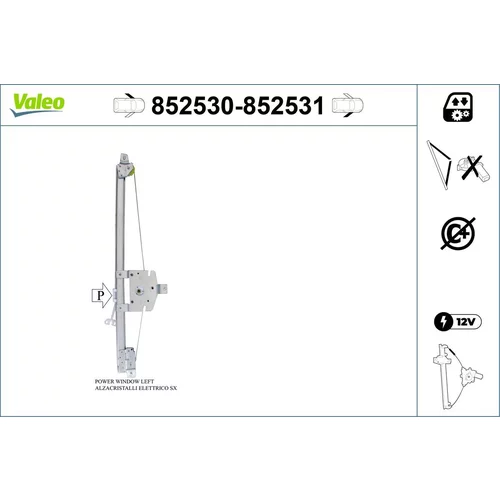 Mechanizmus zdvíhania okna VALEO 852530