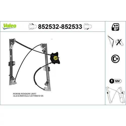 Mechanizmus zdvíhania okna VALEO 852532