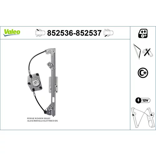 Mechanizmus zdvíhania okna VALEO 852536