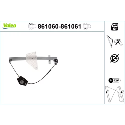 Mechanizmus zdvíhania okna VALEO 861061