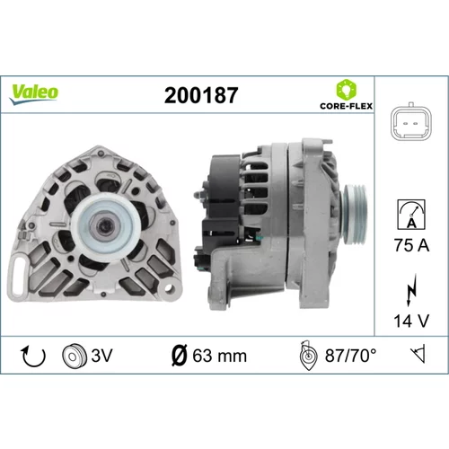 Alternátor VALEO 200187