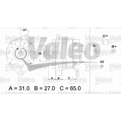 Alternátor 436350 /VALEO/ - obr. 1