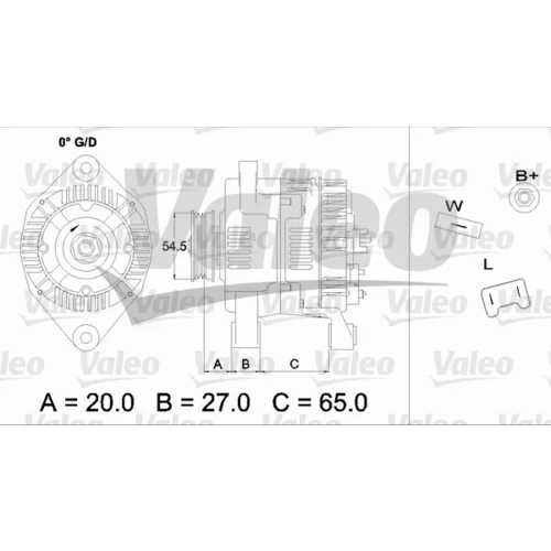 Alternátor 437329 /VALEO/ - obr. 1