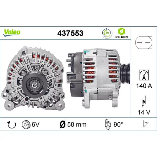 Alternátor VALEO 437553