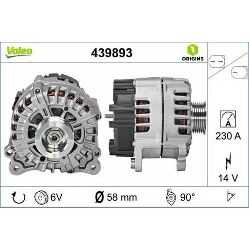 Alternátor 439893 /VALEO/