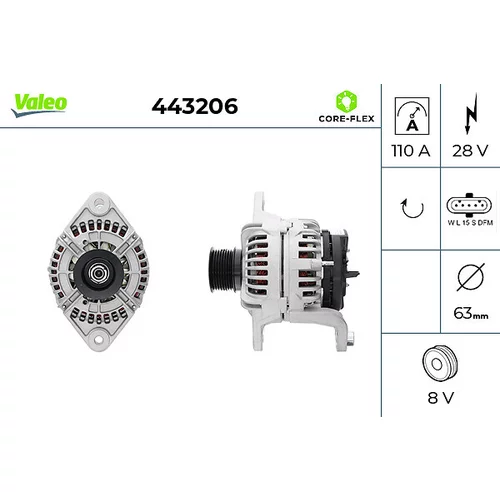 Alternátor VALEO 443206