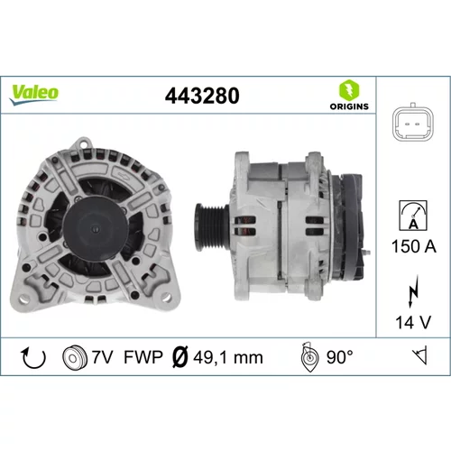 Alternátor VALEO 443280