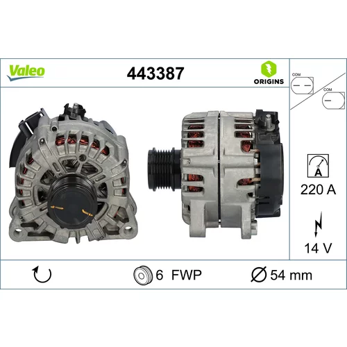 Alternátor VALEO 443387