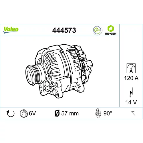 Alternátor VALEO 444573