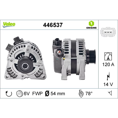 Alternátor VALEO 446537