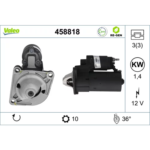 Štartér VALEO 458818