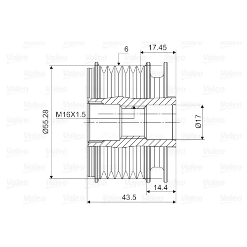 Voľnobežka alternátora 588004 /VALEO/ - obr. 1