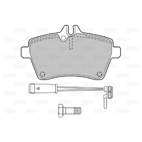 Sada brzdových platničiek kotúčovej brzdy 598704 /VALEO/ - obr. 1