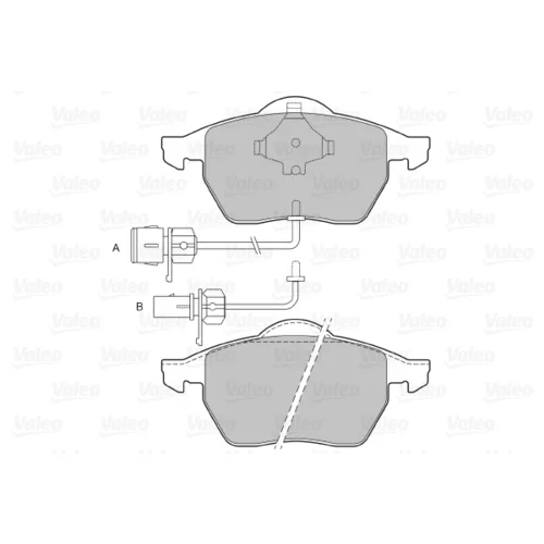 Sada brzdových platničiek kotúčovej brzdy 598751 /VALEO/ - obr. 1