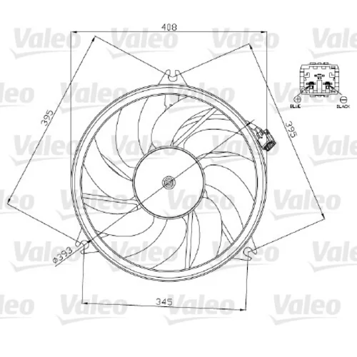 Ventilátor chladenia motora VALEO 696071