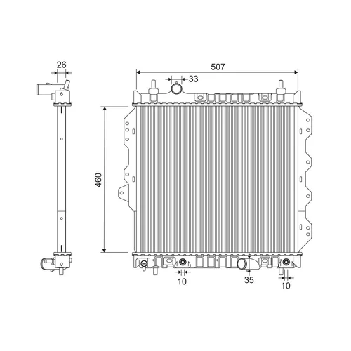 Chladič motora VALEO 701340