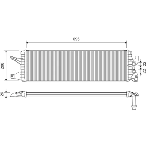 Chladič motora VALEO 701405