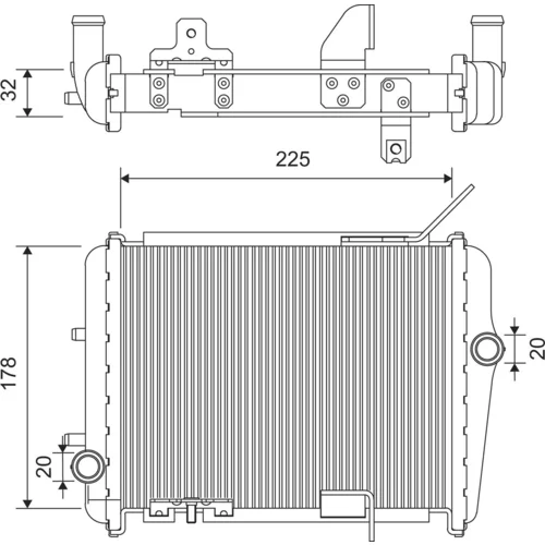 Chladič motora VALEO 701416