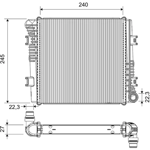 Chladič motora VALEO 701504