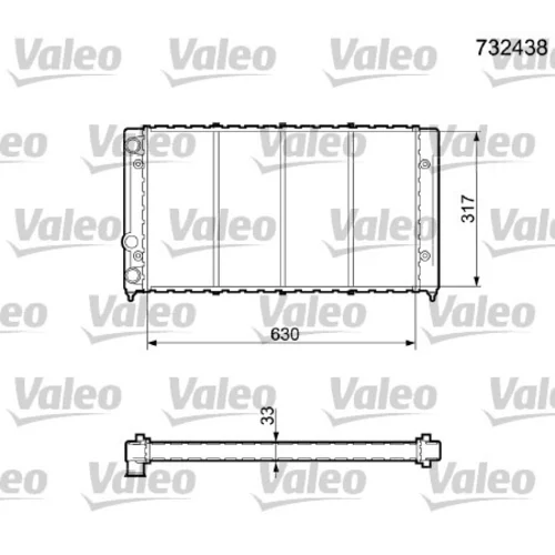 Chladič motora VALEO 732438