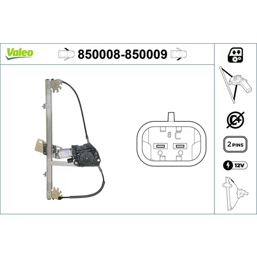 Mechanizmus zdvíhania okna VALEO 850008