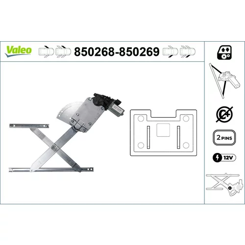 Mechanizmus zdvíhania okna VALEO 850268