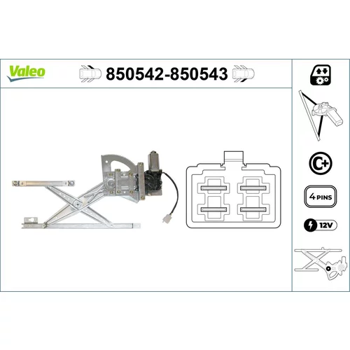 Mechanizmus zdvíhania okna VALEO 850542