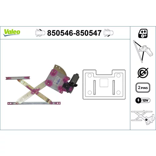 Mechanizmus zdvíhania okna VALEO 850546