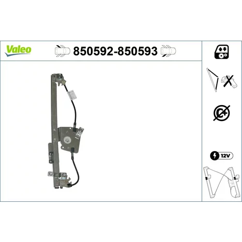 Mechanizmus zdvíhania okna VALEO 850592