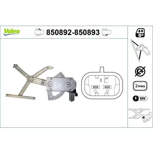 Mechanizmus zdvíhania okna VALEO 850892