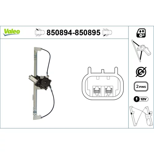 Mechanizmus zdvíhania okna VALEO 850894