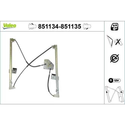 Mechanizmus zdvíhania okna VALEO 851134