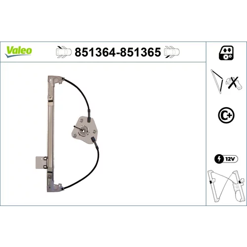 Mechanizmus zdvíhania okna VALEO 851364