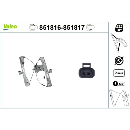 Mechanizmus zdvíhania okna VALEO 851816