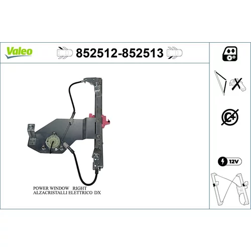 Mechanizmus zdvíhania okna VALEO 852512