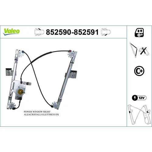 Mechanizmus zdvíhania okna VALEO 852590