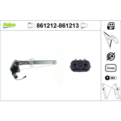 Mechanizmus zdvíhania okna VALEO 861212