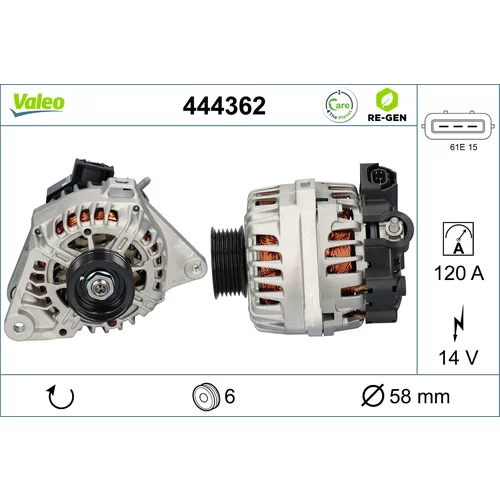 Alternátor 444362 /VALEO/
