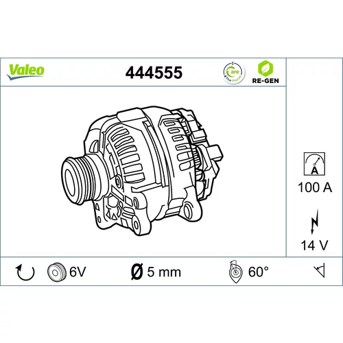 Alternátor VALEO 444555