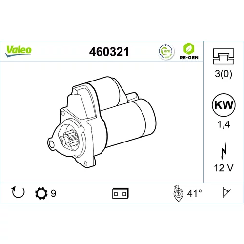 Štartér VALEO 460321