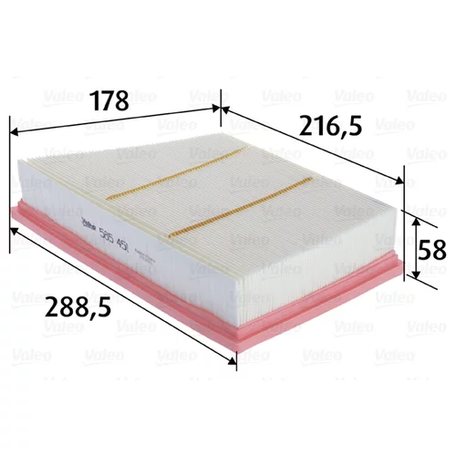 Vzduchový filter VALEO 585451