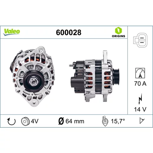 Alternátor VALEO 600028
