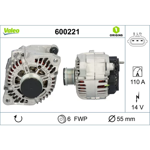 Alternátor 600221 /VALEO/