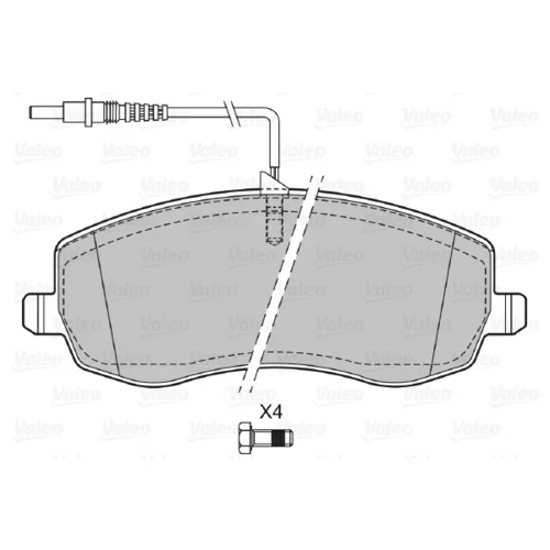 Sada brzdových platničiek kotúčovej brzdy 601384 /VALEO/ - obr. 1