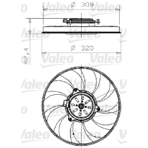 Ventilátor chladenia motora VALEO 696001